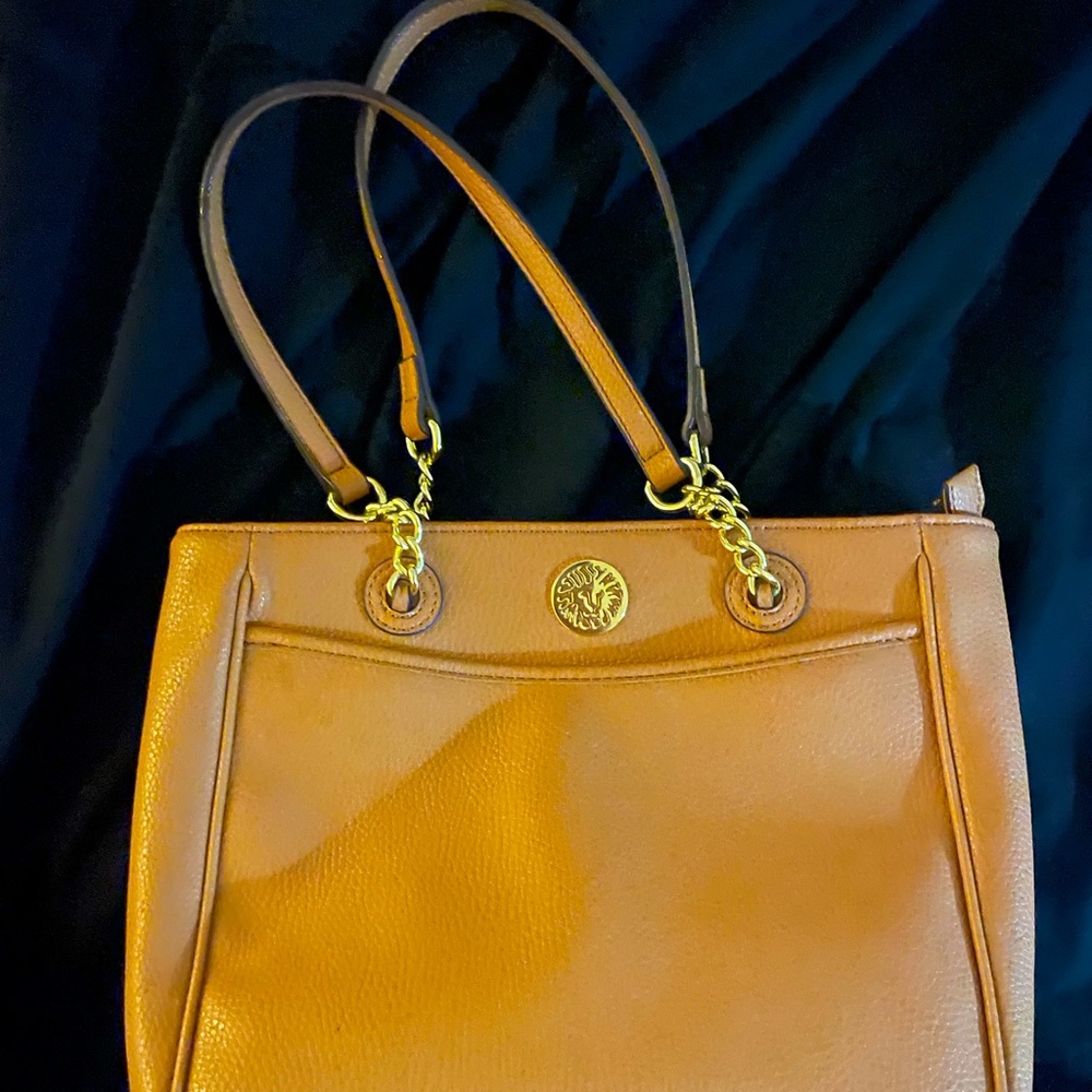 Leather Tan: Brown Shoulder Bag NOT USED ANNE KLEIN